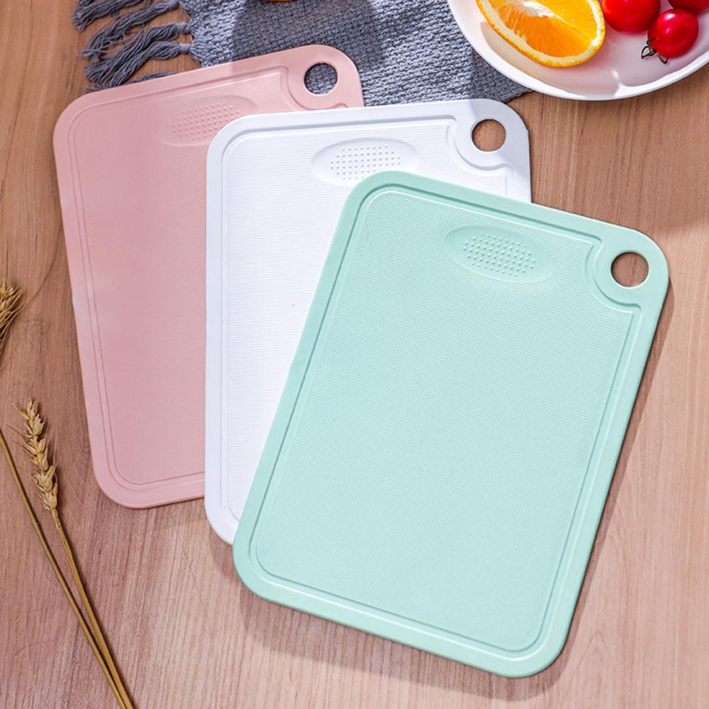 Cutting Board Double-sided Non-slip Portable Meat Fruit Vegetable Chopping Block Plastic for Household Kitchen Tools
