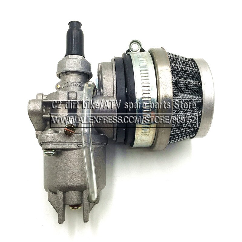 Pocket bike 47cc 49cc motor carb karburator med pod luftfilter 2 takter til mini quad atv dirt bike minimoto go kart buggy