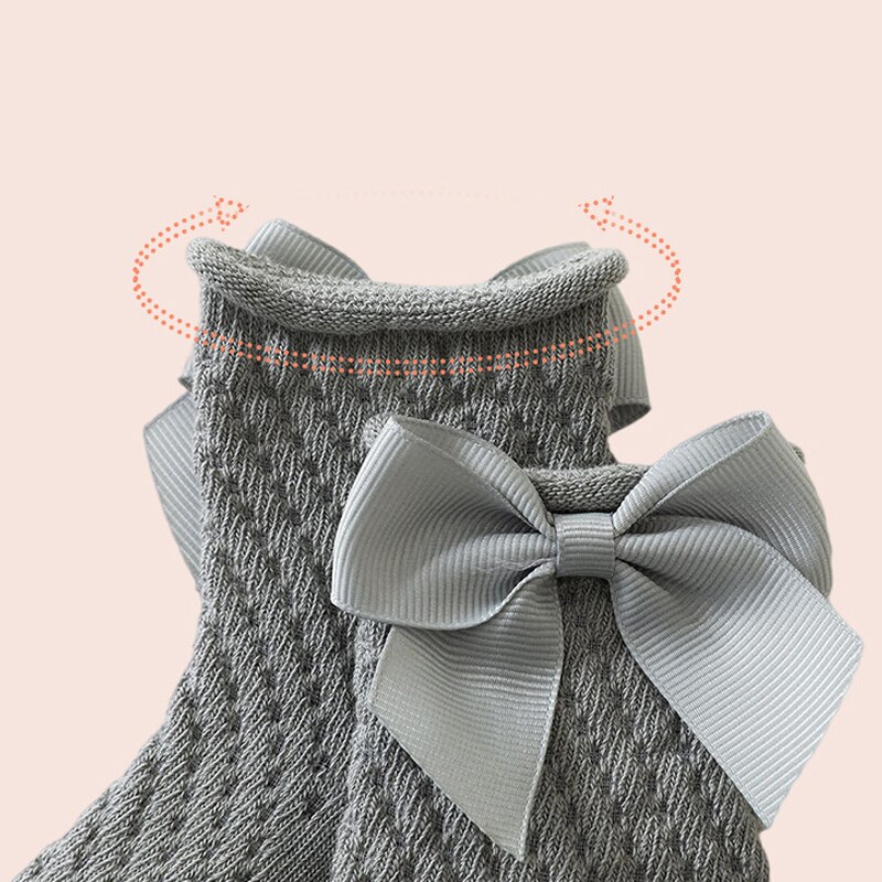 COBCO Marka małe dzieci dziewczyny skarpetki kokardka dla dzieci skarpety letnie dzieci siatka bawełna siatka hiszpańnarty styl dzieci 0-5 lat oddychające skarpety