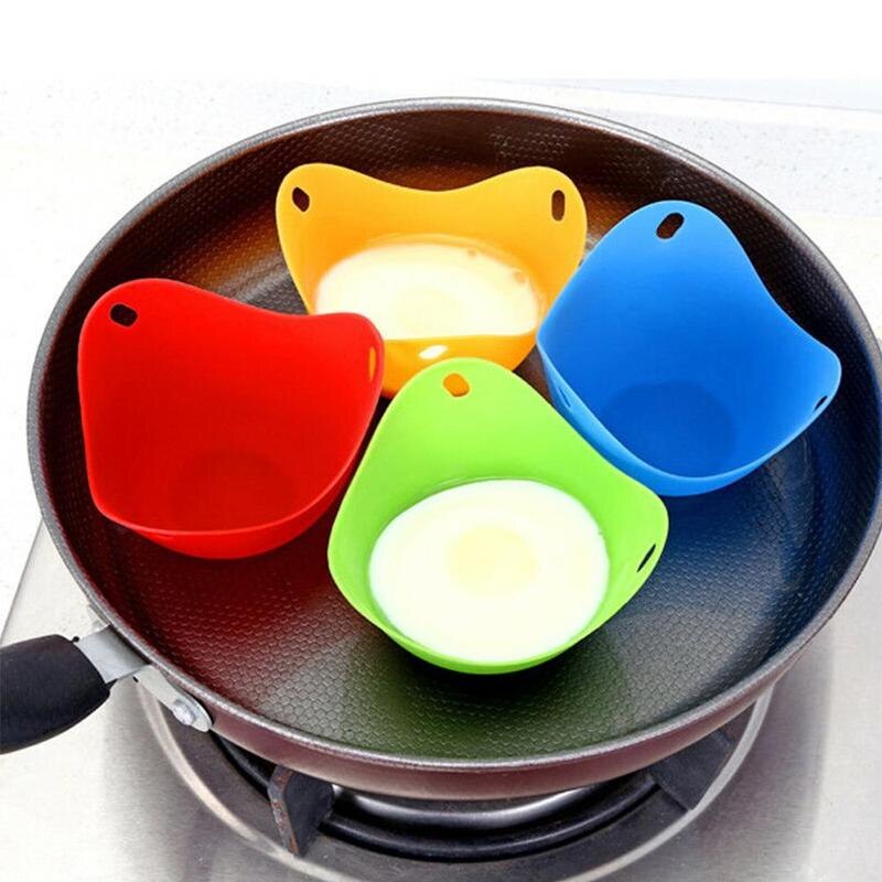 1pc Egg Cookers Silicone Egg Cooker Kitchen Tools Pancake Cookware Bakeware Steam Eggs Plate Tray Healthy Egg Pancake