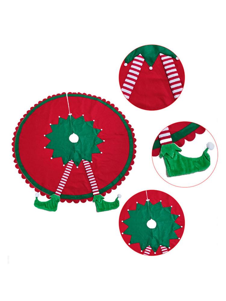 Christmas Decoration Christmas Tree Skirt Christmas Tree Bottom Decoration120cm Elf Foot Tree Stand Mat For Home Decor