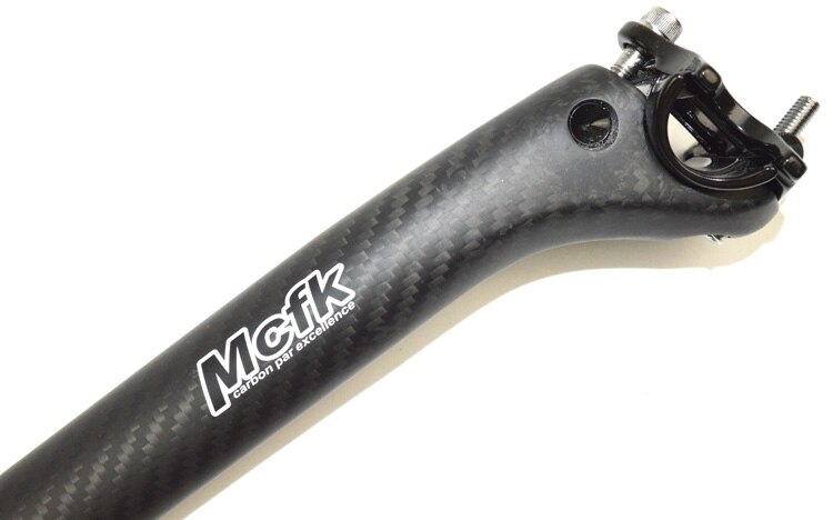 MCFK-tija de sillín de fibra de carbono para bicicleta de montaña, piezas de asiento mate, 27,2/30,8/31,6x400MM, desplazamiento, 25mm, ultraligero