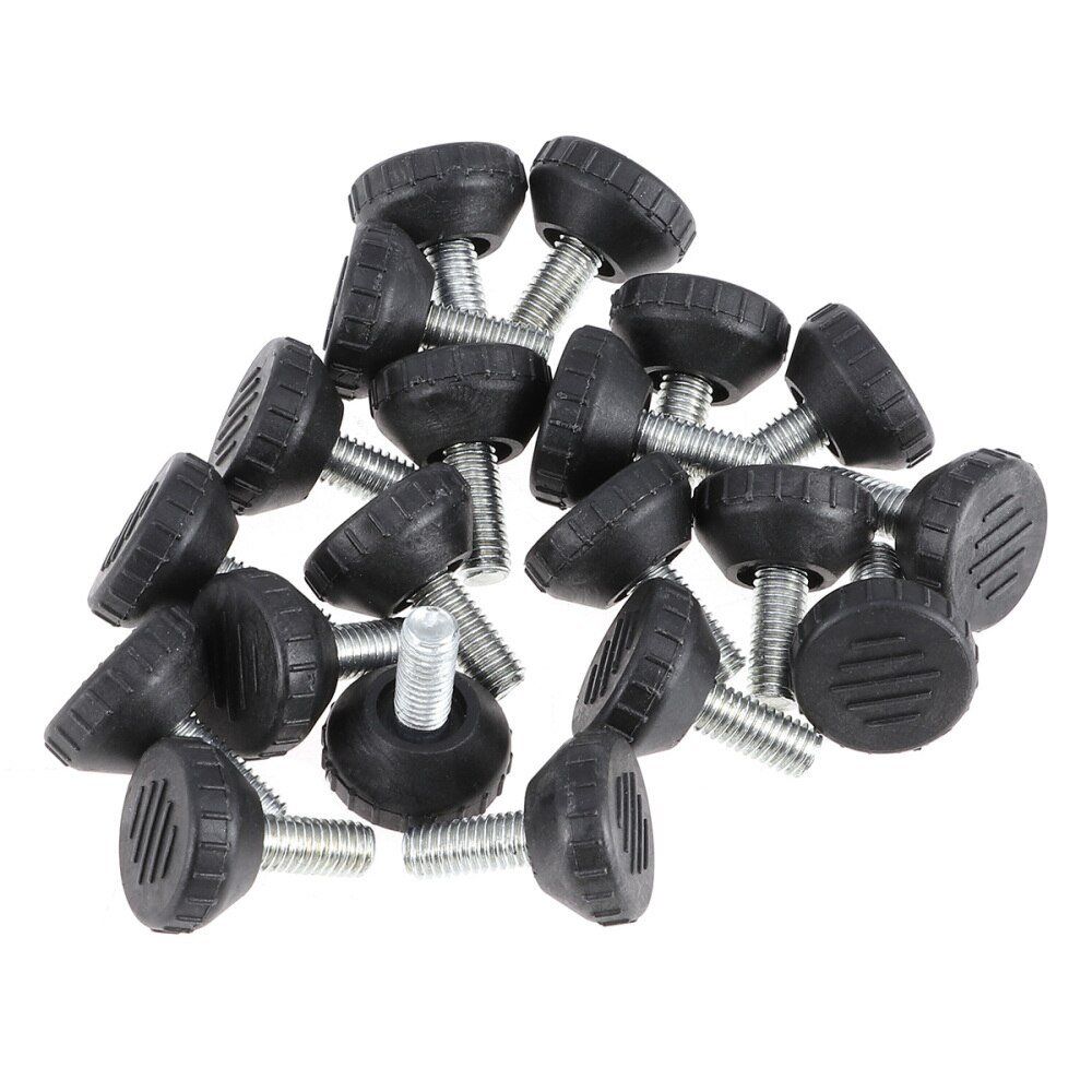 20PCS Furniture Foot Height Adjustment Foot Screw Adjustment Foot Leveling Foot Black
