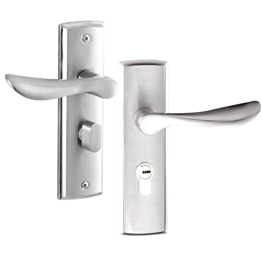 Modern Style Internal Door Handle Packs Latch Lock and Bathroom Door Handles Packs with 3 Keys #1