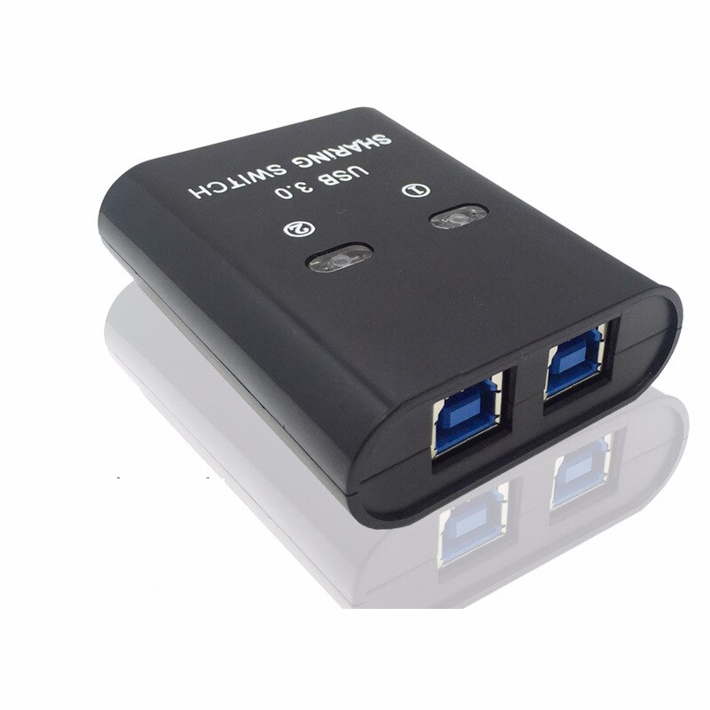 Divisor de impresora con 2 puertos USB 3,0, conmutador de Salida 2 en 1, dos ordenadores, comparte un dispositivo USB 3,0 con Cable