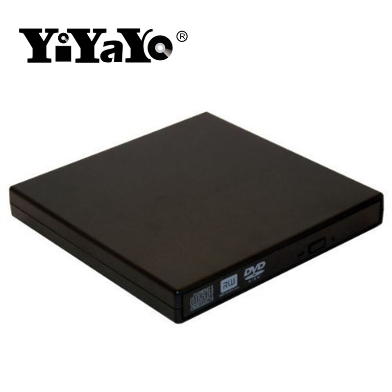 YiYaYo External DVD Optical Drive USB 2.0 DVD-ROM Player CD/DVD-RW Burner Reader Writer Recorder Portatil for Windows PC
