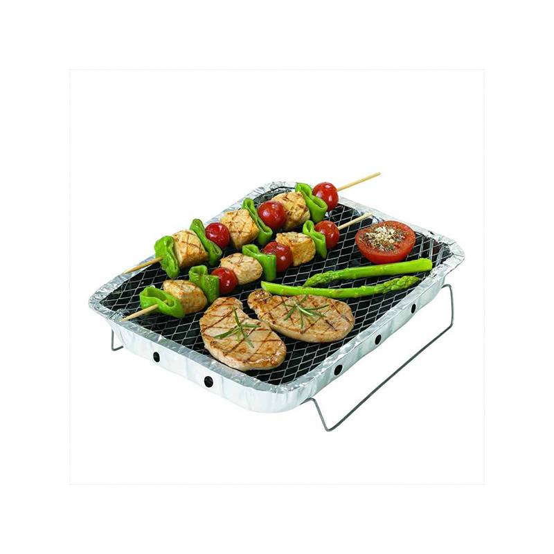 Barbecue Jetable Complet - Prêt à L'emploi, Durée Environ 2h, Tout Inclus (charbon, Grille, Allumettes...)