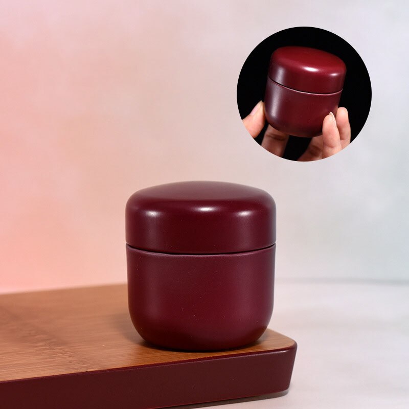 15g Mini Tinplate Tea Storage Tea Tins Round Sealed Tea Spice Container Portable Small Tin Can for Business Trip: Style 4