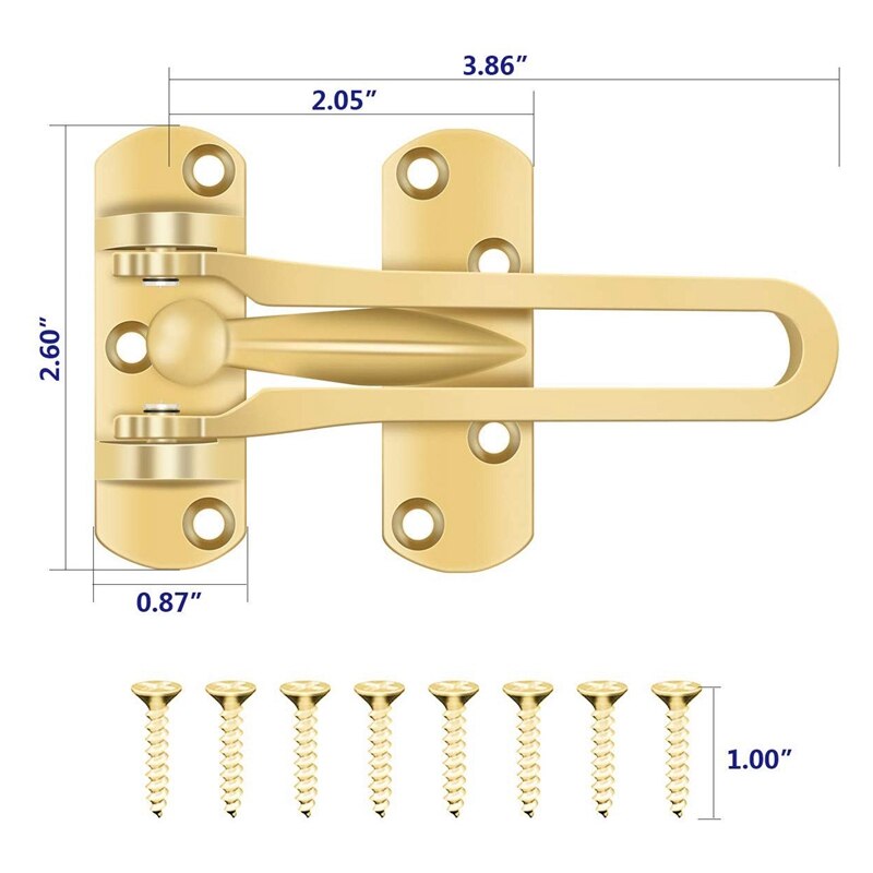 2 Pack Home Security Door Lock Front Door Locks for Kids, Home Reinforcement Lock for Swing-In Doors, Thicken Solid Aluminium Al
