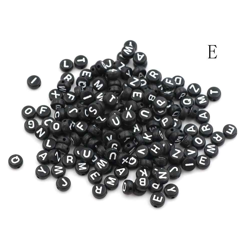 100pcs Alphabet Beads Acrylic Bead Letters DIY Letter Beads For Kids Educational Equipment