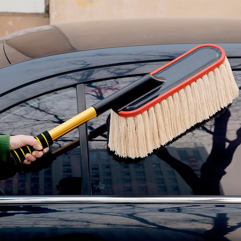 Auto-Staubwedel mit ausziehbarem Teleskopgriff, Auto-Waschmopp, weiche Borstenbürste, Auto-Kehrstaub-Reinigungswerkzeug, 2 Farben