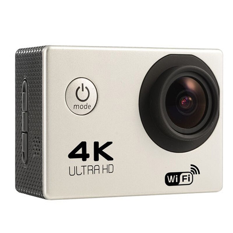Wireless Wifi Action Camera HD 4K Waterproof Wide Angle 2.0 Inch Screen for Outdoor Sports: White