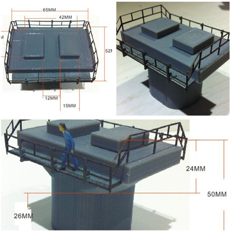 1:87 Ho Schaal Trein Railway Scene Decoratie Bridge Pier Model Voor Zand Tafel