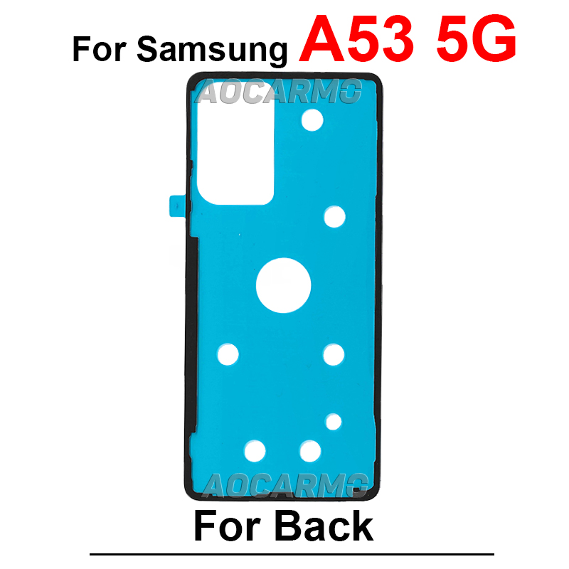 Pegatina para Samsung Galaxy A40 A41 A50 A51 A52 A60 A70 A71 A72 A73 A80 A730 A750 A920 cinta adhesiva de cubierta trasera pegamento: Castaño