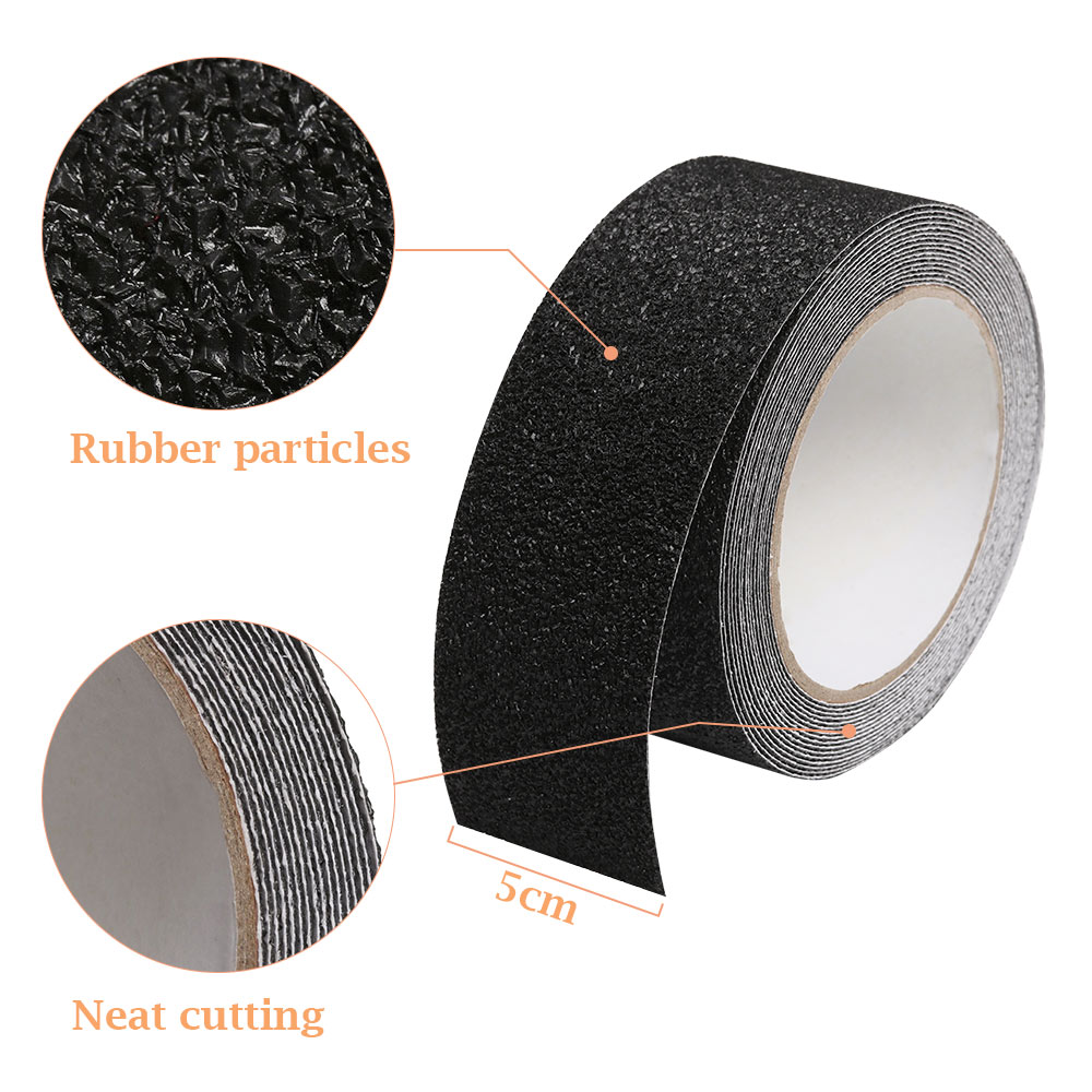 1Roll 2.5/5cm 5m Warning Tape PEVA Rubber Self-Adhesive Safety Traction Tape Marking Barrier Safety Caution Safety Supplies