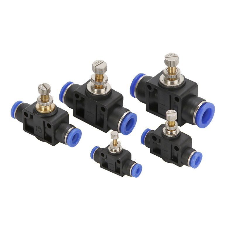 throttle valve SA 4-12mm Air Flow Speed Control Valve Tube Water Hose Pneumatic Push In Fittings