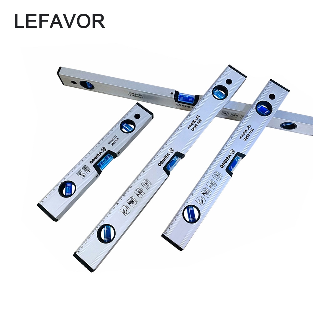 High Precision Spirit Level Magnetic High Bearing Ruler Lever Bubbles Rustproof Horizontal Ruler Spirit Level balance ruler