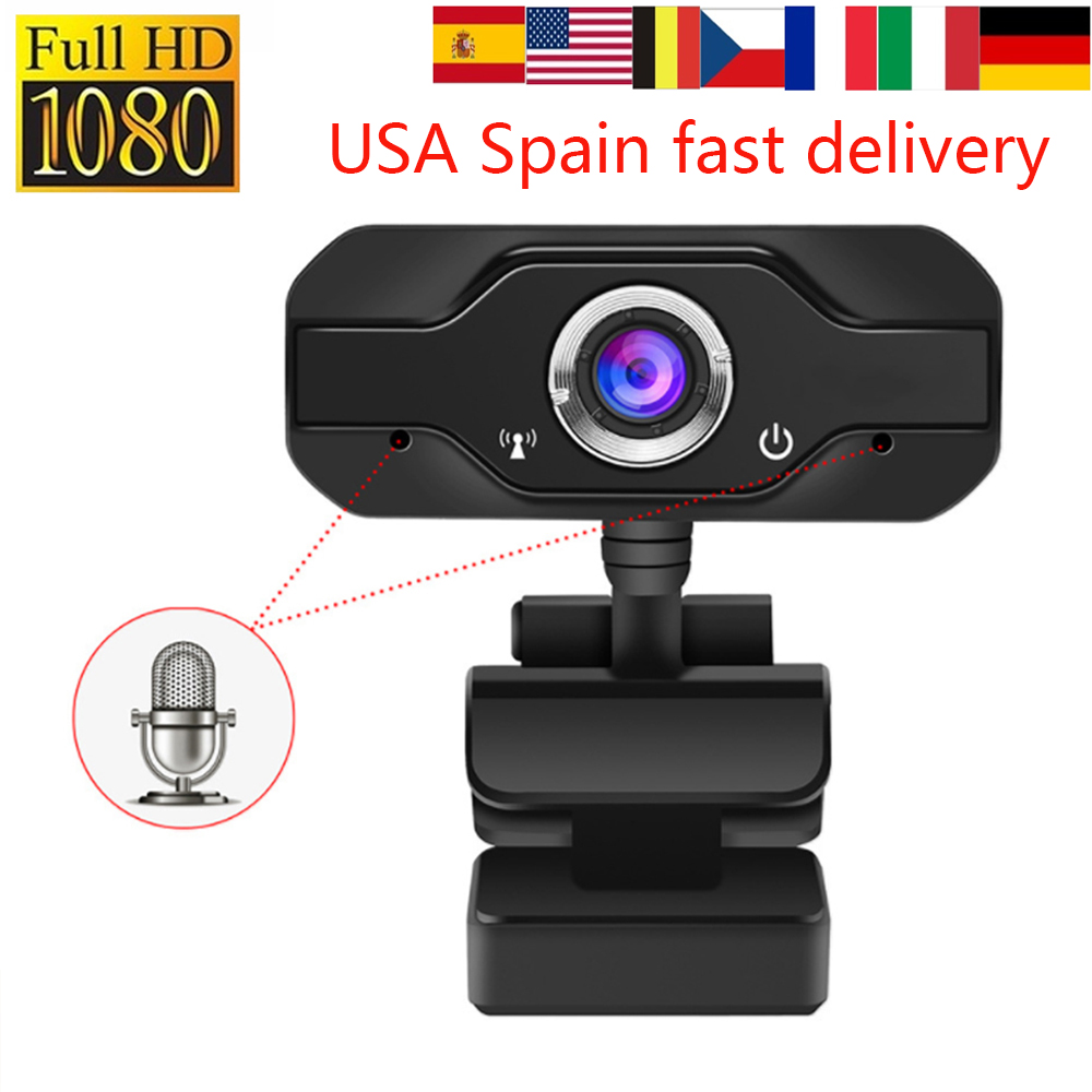 1080P Webcam Conference Portable Microphone USB Rechargeable For Laptops Games HD Camera With Microphone For PC Computer