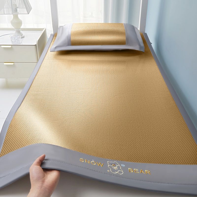 WOSTAR 1800D Zomer Koeling Matras Student Baby Cool Slaapmat Kit Koud Laken Enkel Dubbel Bed Bescherming Pad 90/150/180cm: King / Bordeaux