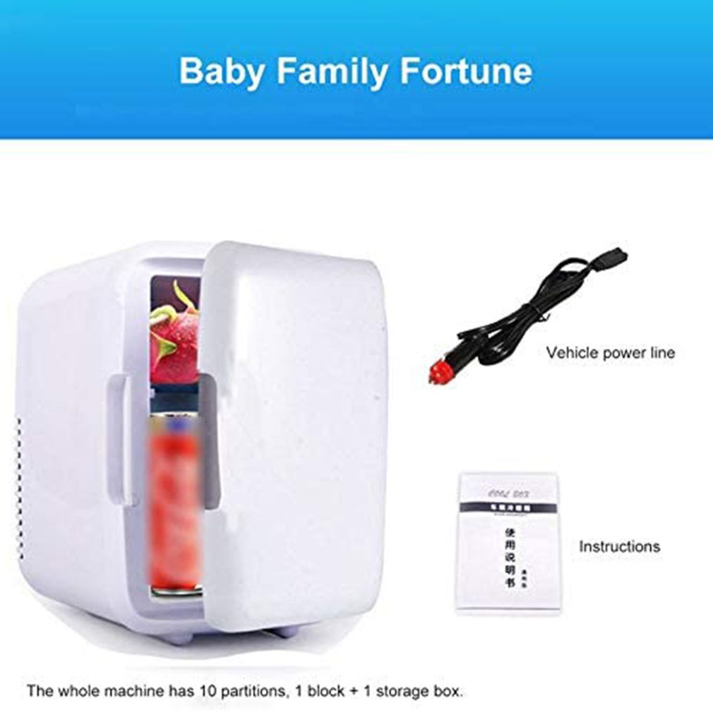 Portable Car Freezer 4L Mini Fridge Refrigerator Car Refrigerator Cooler Heater Universal Vehicle Parts