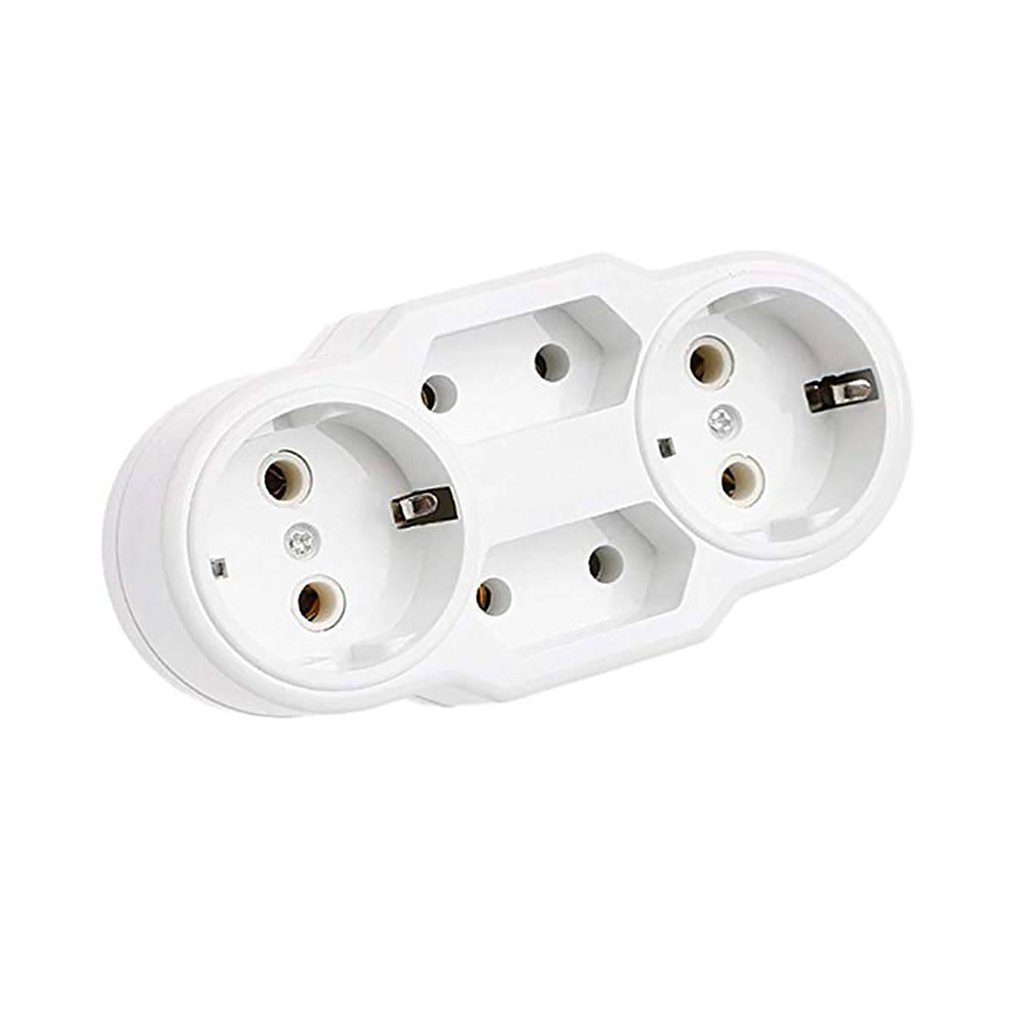 Triple Plug Protective Contact Multiple Plug Power Distribution Adapter EU to Russian Conversion Socket
