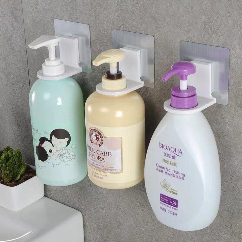 Sticky hook wall magic paste shower gel bottle hanger shampoo hand sanitizer suction wall type seamless hook