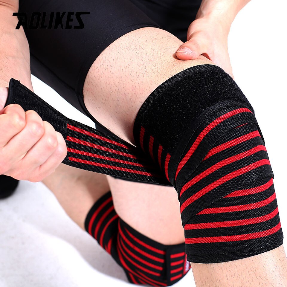 Aolikes 1 kpl 180*8cm fitness painonnosto jalka polvi puristushihnat kääreet kuminauhat povernosto kyykky harjoitus