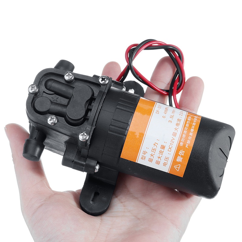 DC 12V Micro Diaphragm Pump High Pressure Misting Pump Booster Diaphragm Water Pump Automatic Switch 3.5L/min