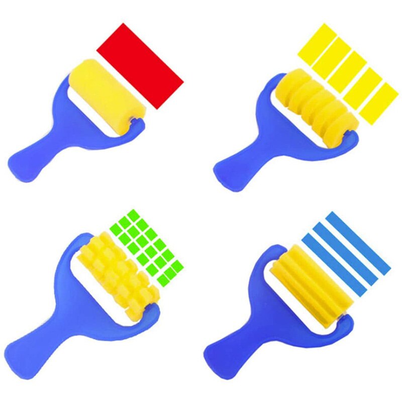 17 pièces éponge peinture pinceaux Kit enfants artisanat brosses ensembles pour enfants peinture apprentissage création d'art