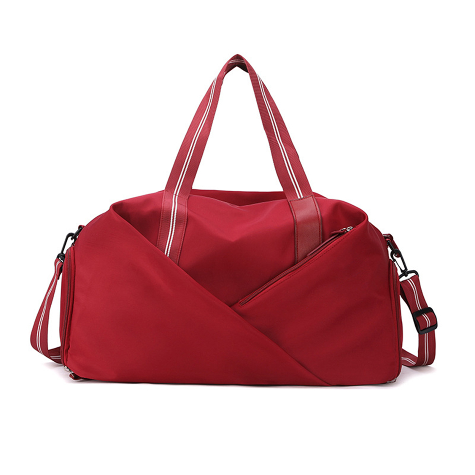 Grote capaciteit reistas schoudertas nat droog compartiment regelbare Oxford stoffen reistas voor buitensport kamperen zaken: Rood