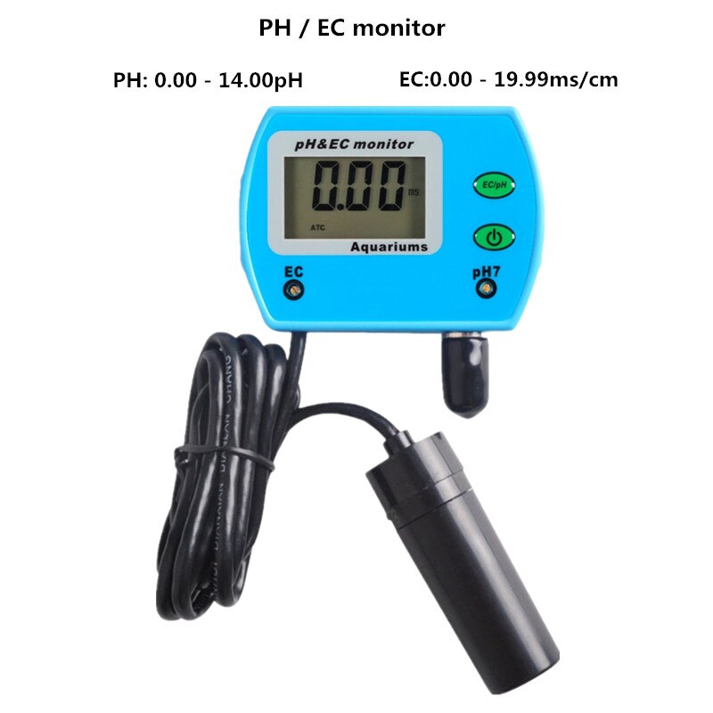 2 in 1 pH Meter EC meter for Aquarium Multi-parameter Water Monitor Online pH / EC monitor 15%
