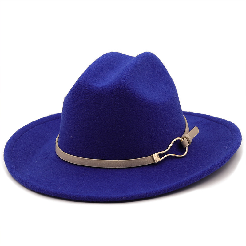 Sombrero de fieltro clásico británico para hombre y mujer, accesorios de sombrero de vaquero, sombrero de Jazz, sombrero de caballero: 6