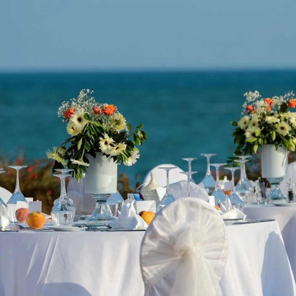 Rectangle Satin Tablecloth Wedding Table Cloth White Christmas Baby Shower Birthday Events Banquet Decor Dining Table Boda