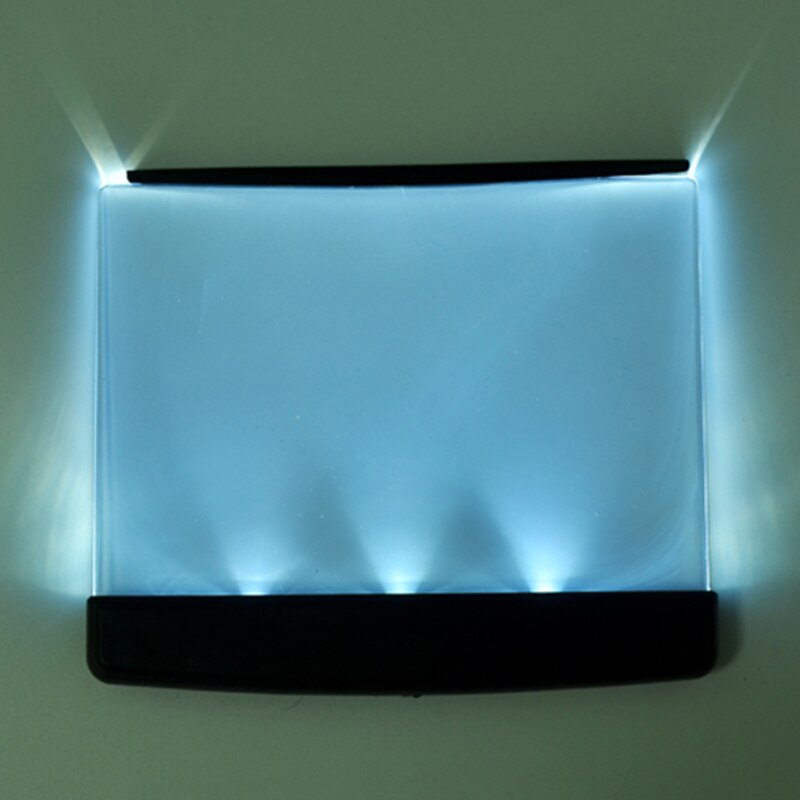 Portable Ultra-thin Flat Plate Panel Reading Light Students Night Vision Light Eye Protect Battery Plastic Book Light Lamp