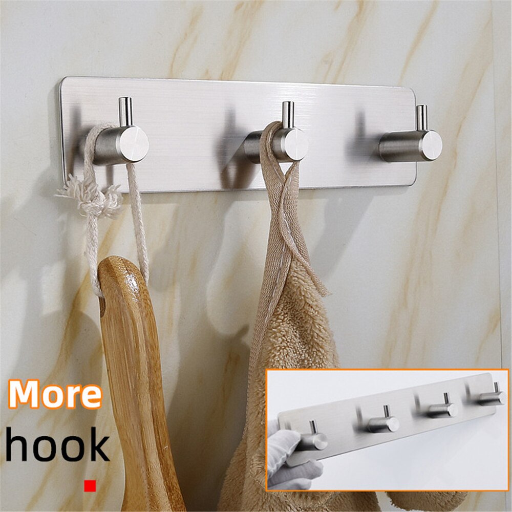 Haczyk samoprzylepny wieszak ścienny SUS304 wieszak na kurtki ciężki obowiązek nierdzewny wieszak haczyki łazienkowe na ręczniki Kicthen wieszaczki