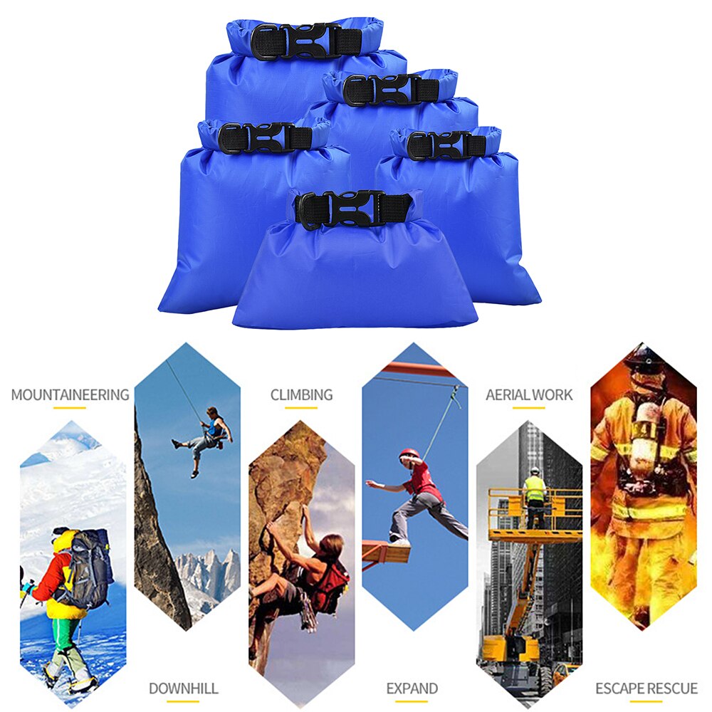 5 Pcs Outdoor Waterproof Storage Bags Dry Sacks Smartphone Camera Storage Bags for Drifting Water Sports Survival Tool