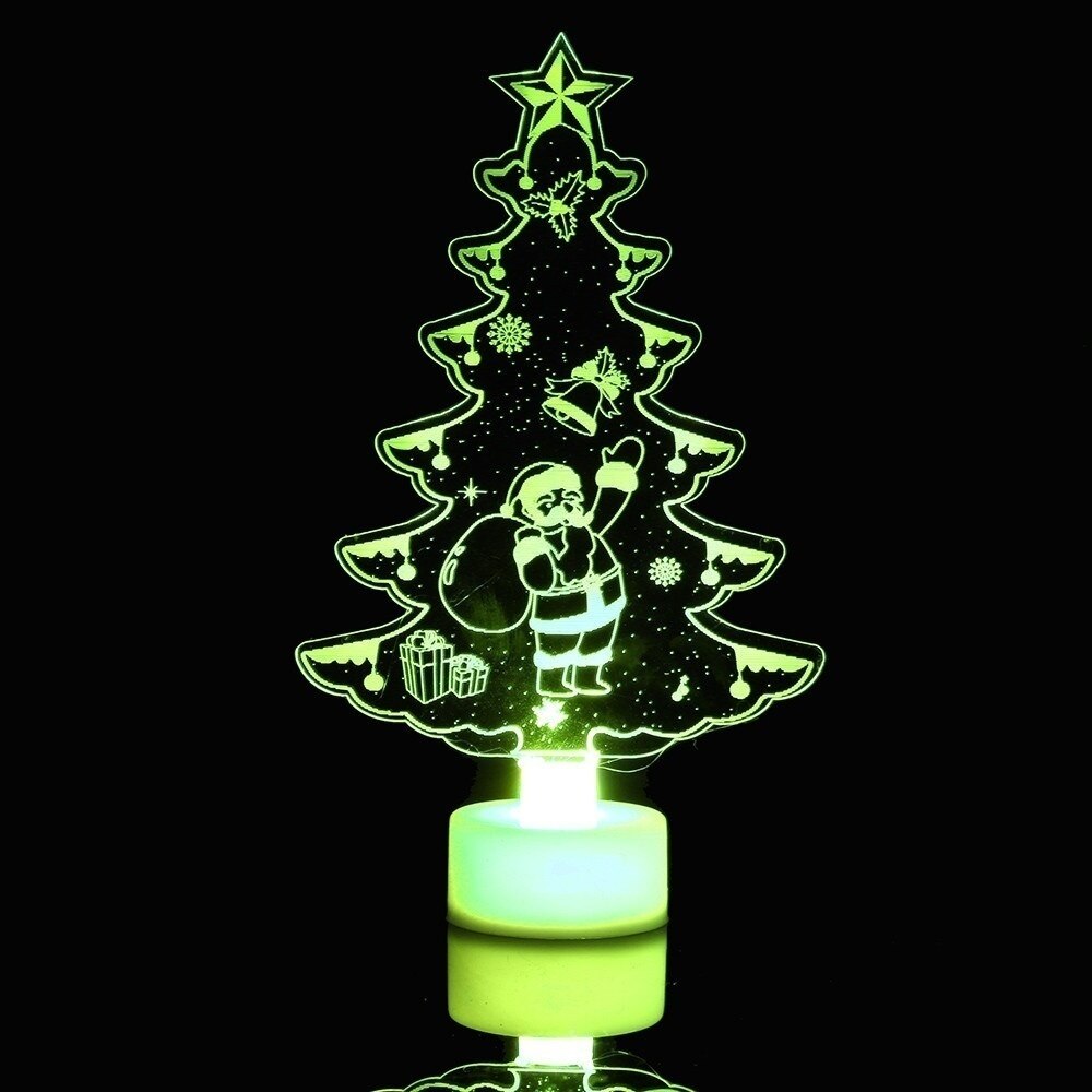 Led färgbyte mini julgran julgran familj matbord fest dekoration charm perfekt färgglada lampor