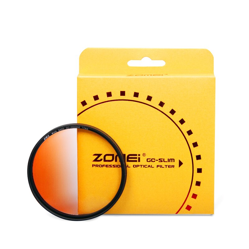 Zomei Ultra Slim Camera filtro colore graduato gradiente densità neutra Kit lenti filtro blu arancione grigio 52/55/58/67/72/77/82mm