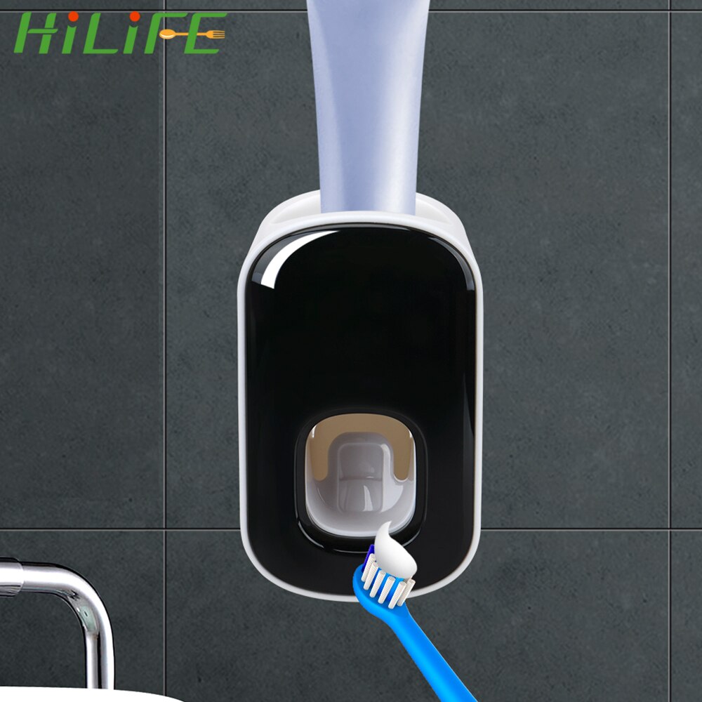 Hilife wandmontage badkamer tandenborstelhouder gereedschap tandpasta dispenser badkameraccessoires tandpasta knijpers
