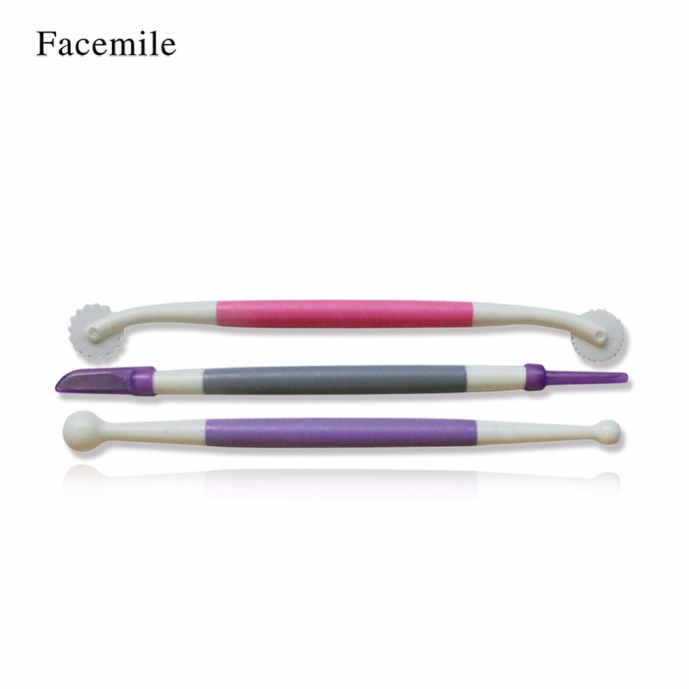 3PCS Cake SugarCraft Modelling Tool Clay Molding Sculpture Fondant Cake Decorating Kit Mold Kitchen Dessert Decoration Baking
