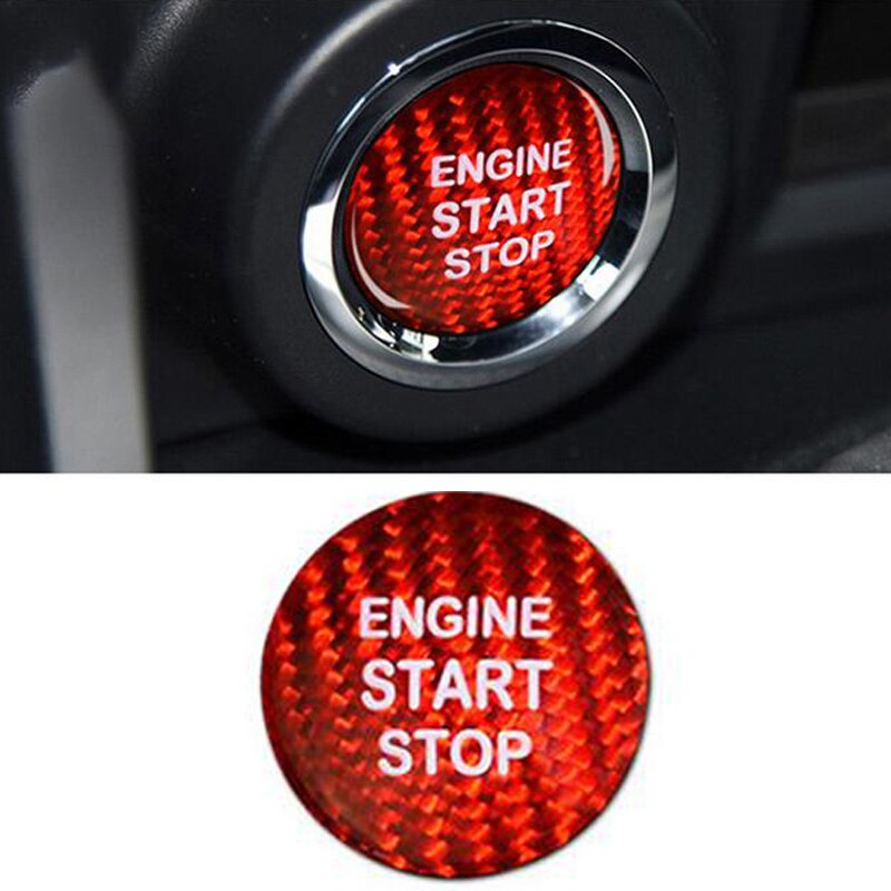 Entry Start Stop Button Ignition Starter Remote For Toyota Camry Rav4 Kit Carbon fiber Engine