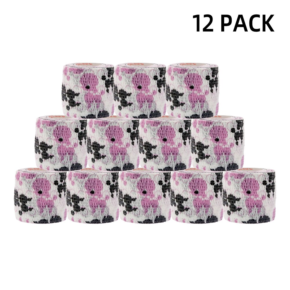 12 Pack Kindmax Self-adhesive Elastic Bandage for Sports Boxing Tape Wrap: little sheep