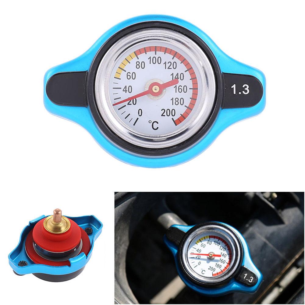 Tapa de radiador para coche, medidor de temperatura del agua, medidor termostático, mejora la presión del radiador y el rendimiento de refrigeración, Universal