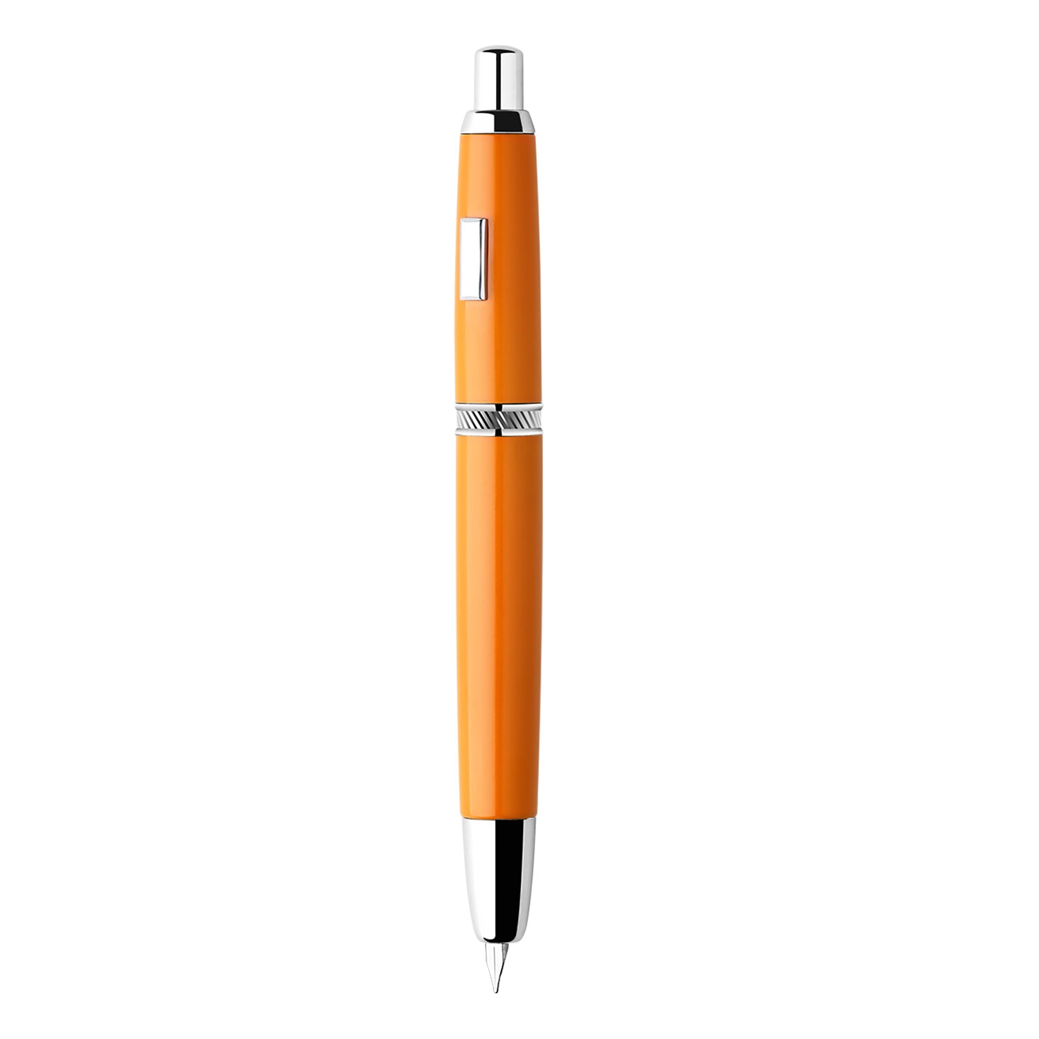 ¡En Stock! Mahanan-pluma estilográfica a presión A1, plumín extrafino retráctil de Metal de 0,4mm con Clip/sin Clip, pluma de tinta de para escribir: Orange-No Clip
