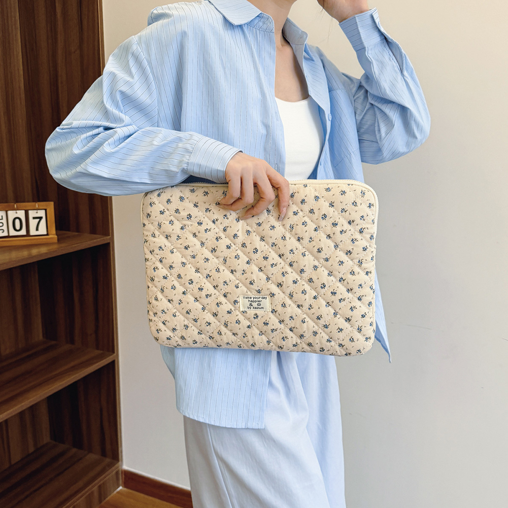 Flower Pattern Laptop Sleeve Case Bags Portable Computer Cover Bag Tablet Pouch for Macbook Air Pro 11 13 14 15 Inch Cover