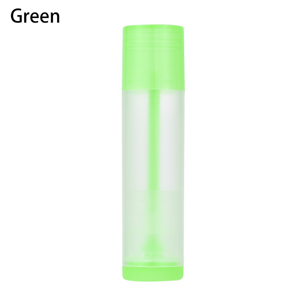 10 st läppbalsam tuber tomma plast läppbalsam tub läppstift tub chapstick behållare läppstift behållare för hantverk diy: Grön