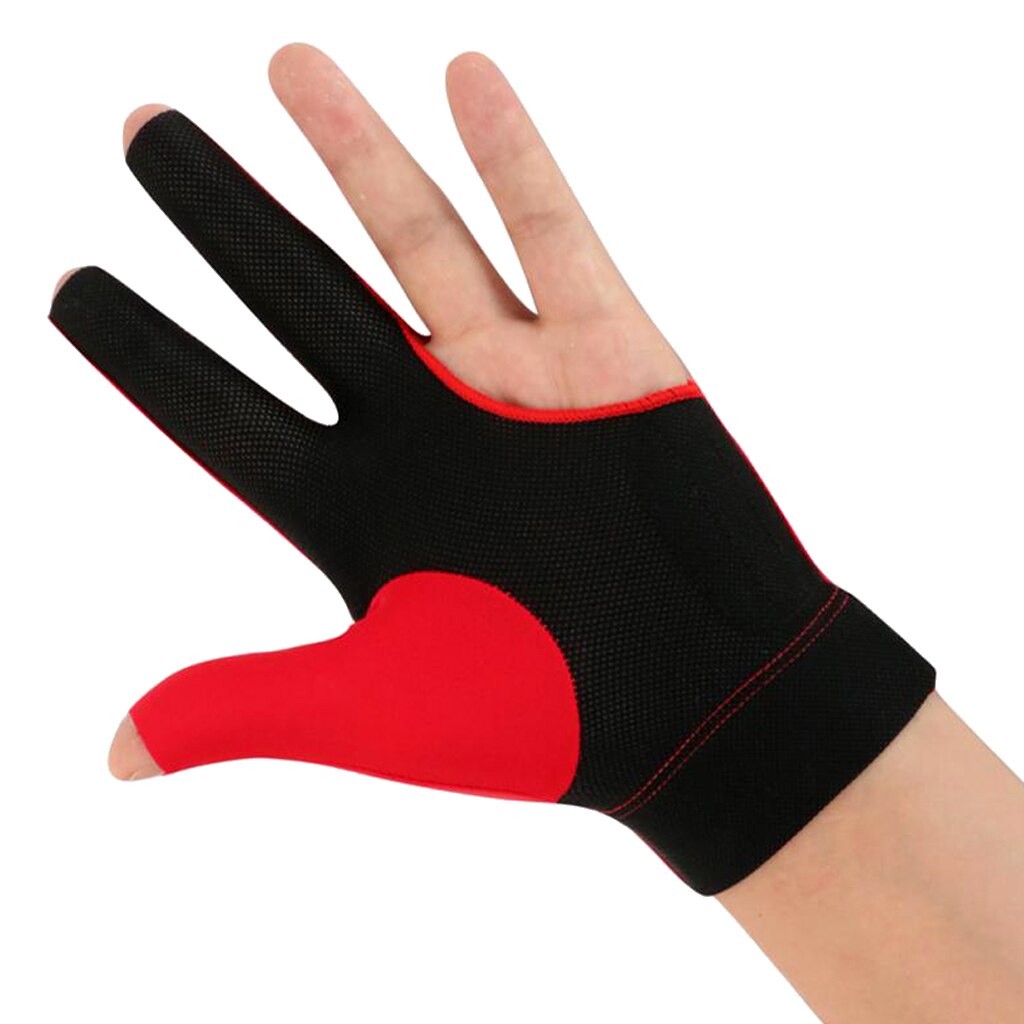 Duurzaam 3-Vinger Professionele Elastische Linkerhand Snooker Pool Biljart Handschoen Vinger Tip Cut Biljart Handschoen Snooker Biljart Acce