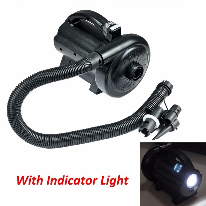 Auto Oplaadbare Elektrische Luchtpomp Deflate Kussen Opblaasbare Boot Hogedruk Luchtcompressor Led Indicator Eu Plug