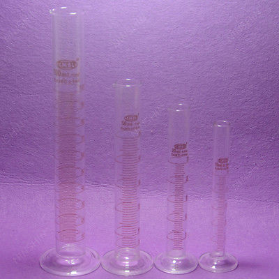 10 ml 25 ml 50 ml 100 ml Elk Een Meten Cilinder, Lab Glaswerk