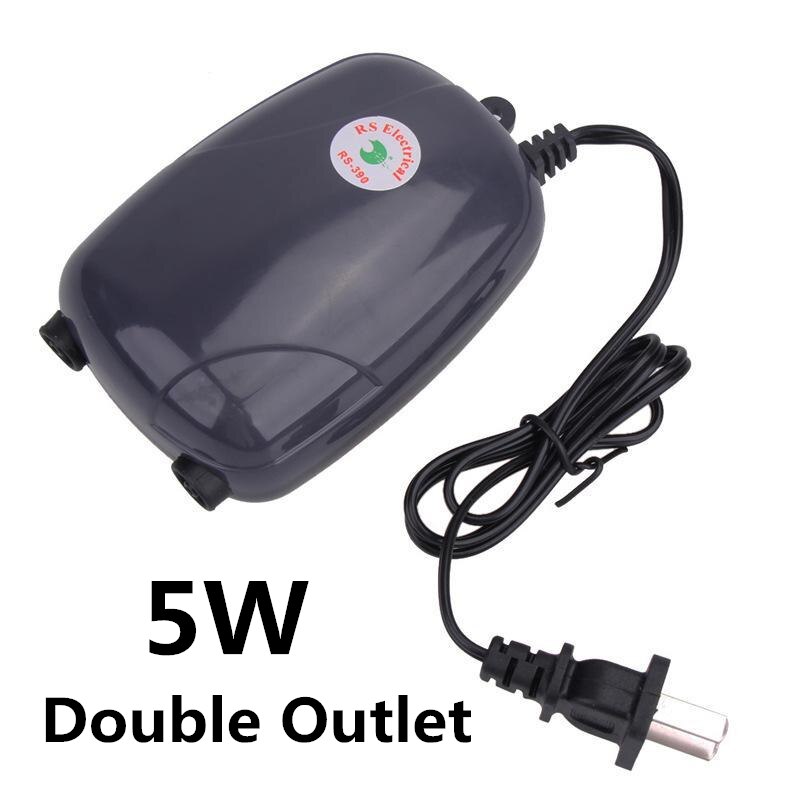 Mini Fish Tank Air Pump Energy Saving Efficient Aquairum Oxygen Pump Air Compressor For Fish Oxygen Circulation 3W/5W